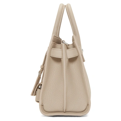 Shop Saint Laurent Taupe Nano Sac De Jour Souple Tote In 9943 Natura