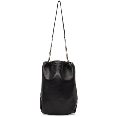 Shop Saint Laurent Black Leather Teddy Bag In 1000 Black