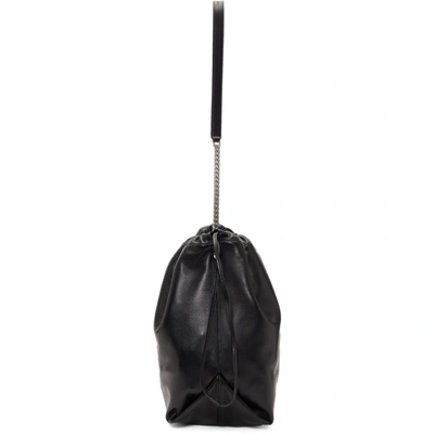 Shop Saint Laurent Black Leather Teddy Bag In 1000 Black