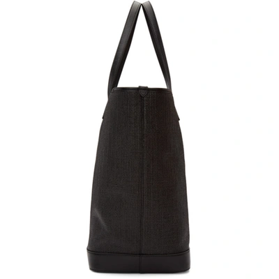 Shop Saint Laurent Black Raffia Teddy Shopping Tote In 1000 Black