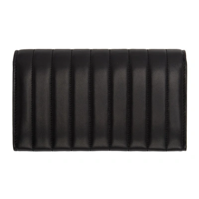 Shop Saint Laurent Black Large Vicky Wallet In 1000 Black