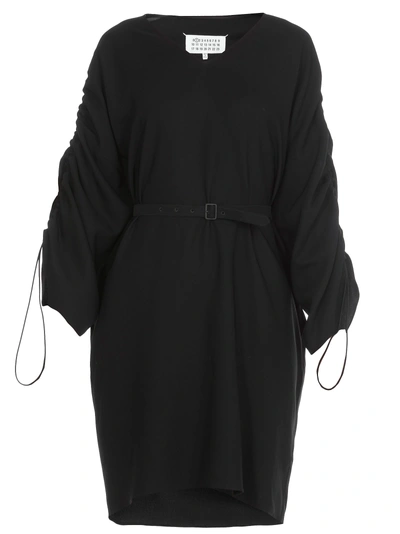 Shop Maison Margiela Dress With Belt In Black