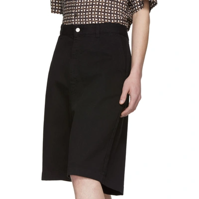 Shop Ami Alexandre Mattiussi Black Large Bermuda Shorts In 001 Black