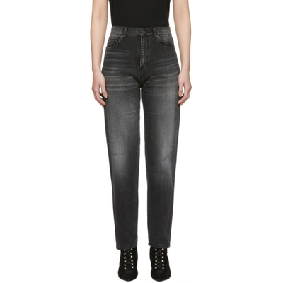 Shop Saint Laurent Black Baggy Jeans In 1120 Black