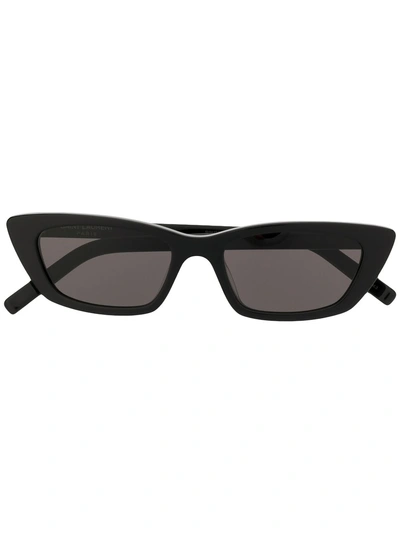 Shop Saint Laurent Sl 277 Sunglasses In Black