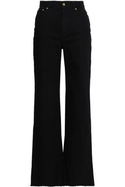 Shop Zimmermann High-rise Wide-leg Jeans In Black