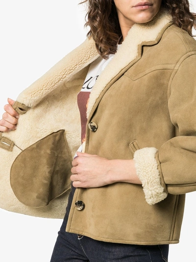 Isabel Marant Étoile 'fabio' Shearling-jacke - Nude In Neutrals | ModeSens