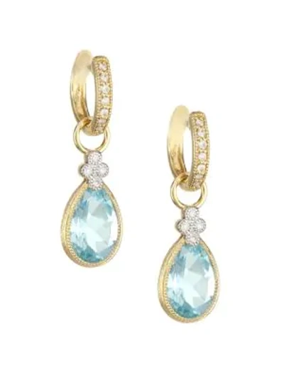 Shop Jude Frances Provence 18k Yellow Gold, Diamond & Pear Topaz Earring Charms