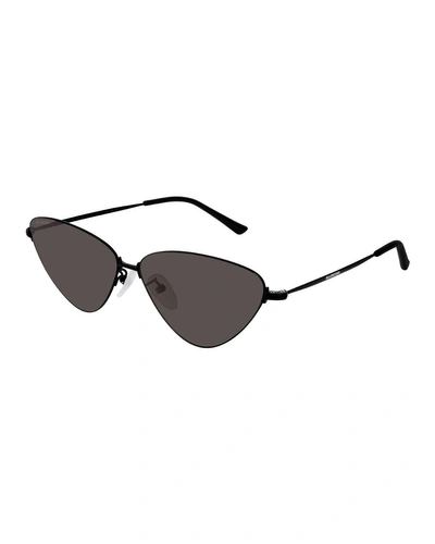 Shop Balenciaga Men's Metal Sunglasses In Black