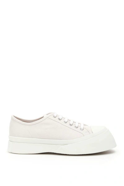 Shop Marni Chunky Sole Sneakers In White|bianco