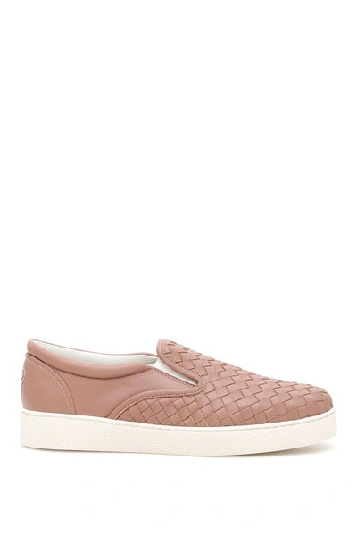 Shop Bottega Veneta Dodger Nappa Sneakers In Deco Rose|rosa