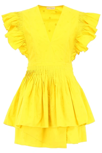 Shop Ulla Johnson Tessa Mini Dress In Chartreuse (yellow)