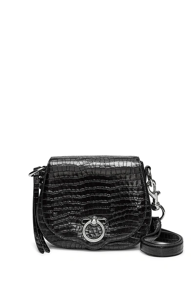Shop Rebecca Minkoff Small Jean Saddle Bag In Black
