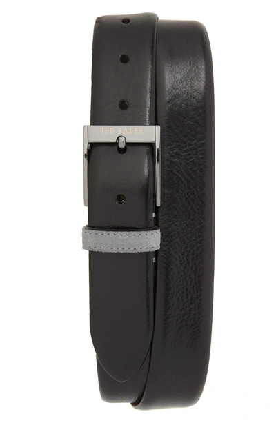 Shop Ted Baker Pests Leather Belt In Black