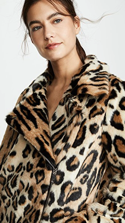 Shop Apparis Violette Coat In Leopard