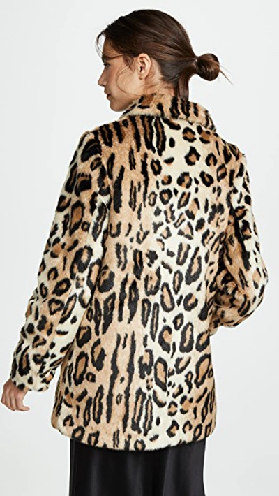 Shop Apparis Violette Coat In Leopard