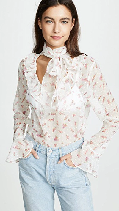 Shop Endless Rose Bow Tie Blouse In Multi