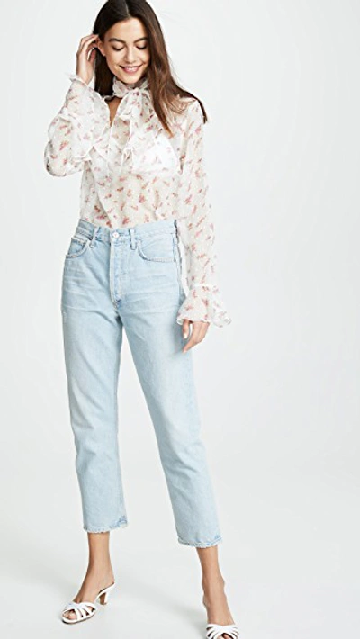 Shop Endless Rose Bow Tie Blouse In Multi