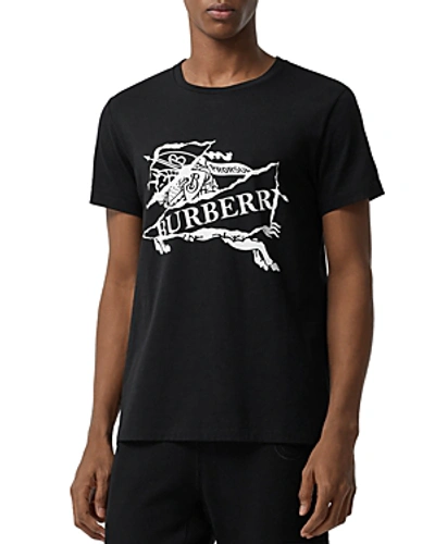 Shop Burberry Collage-logo Graphic Tee In Black