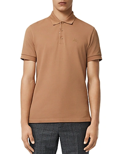 Shop Burberry Hartford Classic Fit Polo Shirt In Camel