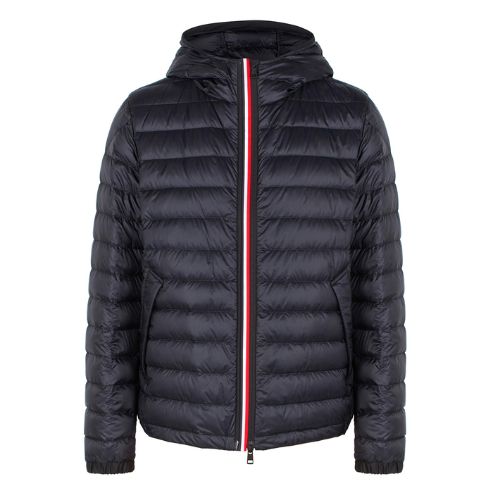 Moncler Morvan Navy Quilted Shell Jacket | ModeSens