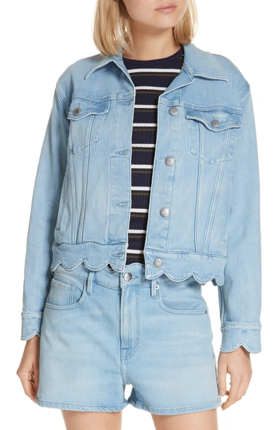 Shop Frame Scallop Hem Denim Jacket In Willoughby