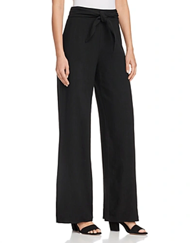 Shop Aqua Tie-waist Wide-leg Pants - 100% Exclusive In Black