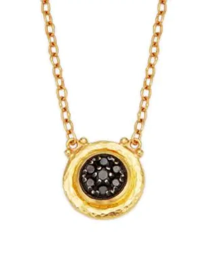 Shop Gurhan 24k Yellow Gold & Black Diamond Pendant Necklace