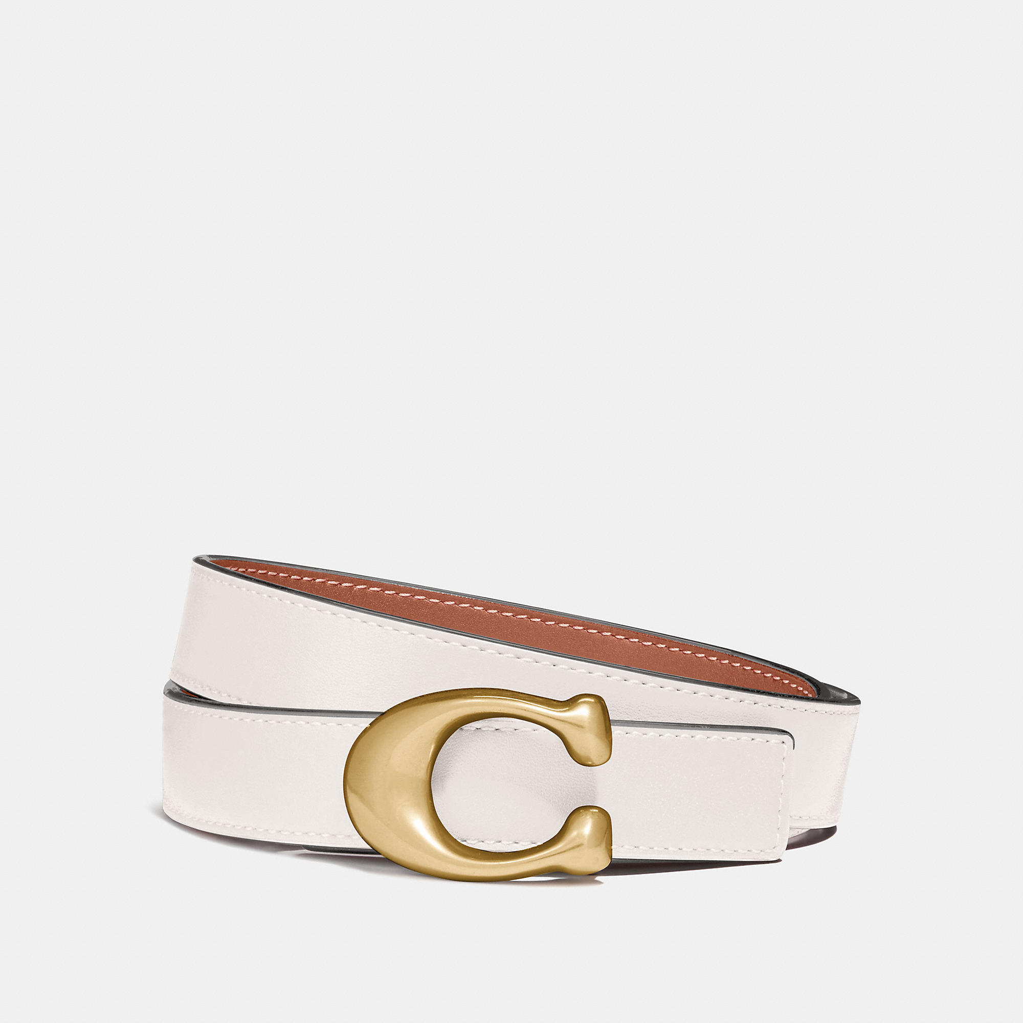 coach sculpted signature reversible belt