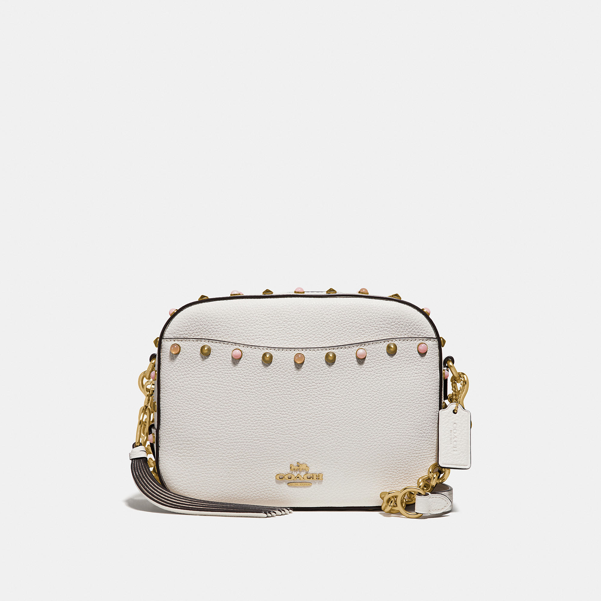 gold coach bag