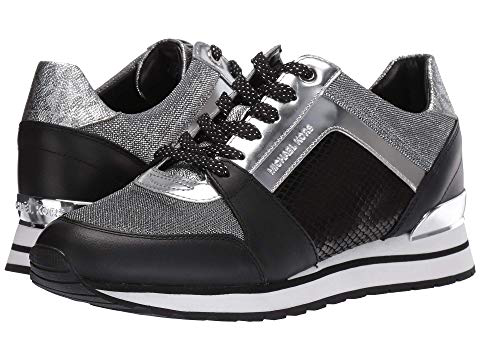 michael kors black and silver trainers