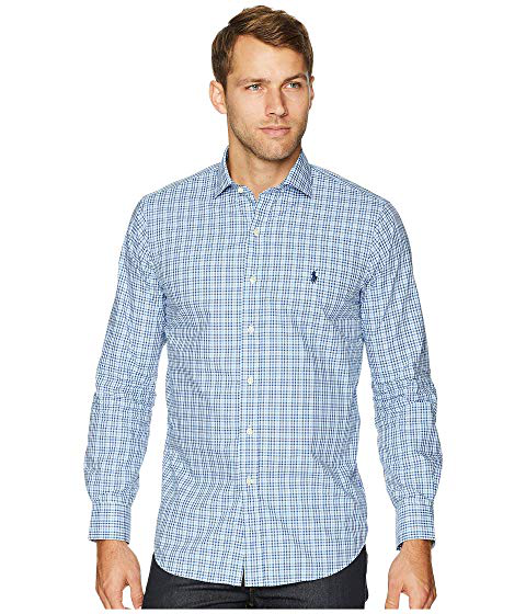 polo ralph lauren men's classic fit stretch poplin shirt