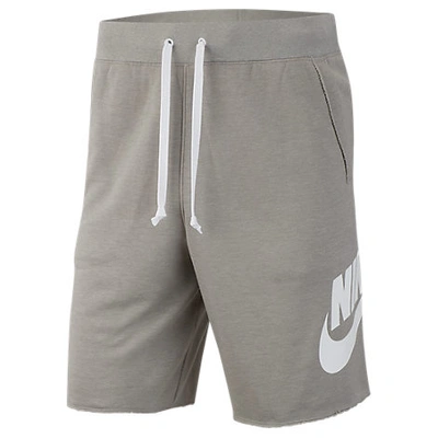 Shop Nike Men's Sportswear Alumni Fleece Shorts In Grey