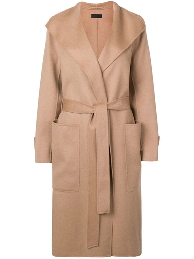 Shop Joseph Belted Robe Coat - Neutrals