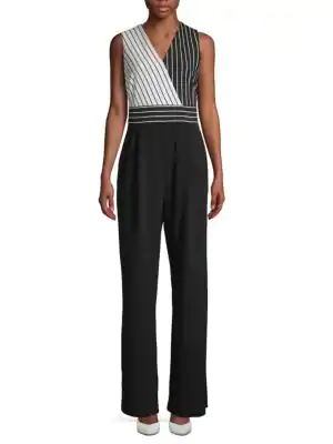 calvin klein striped jumpsuit