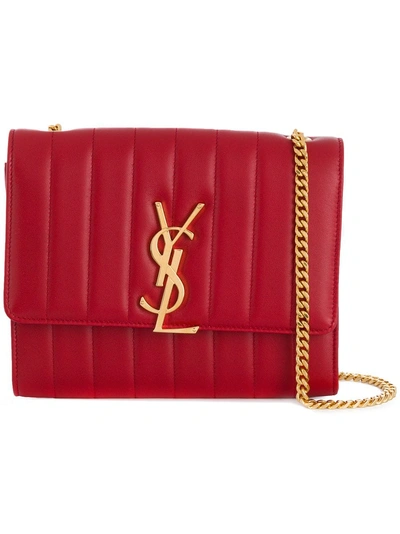 Shop Saint Laurent Vicky Shoulder Bag - Red