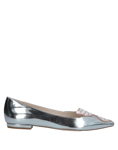 Shop Sophia Webster Ballet Flats In Silver