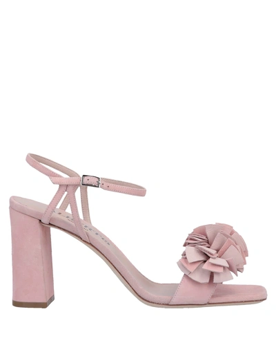 Shop Alberto Gozzi Sandals In Pastel Pink