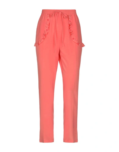 Shop Red Valentino Casual Pants In Salmon Pink