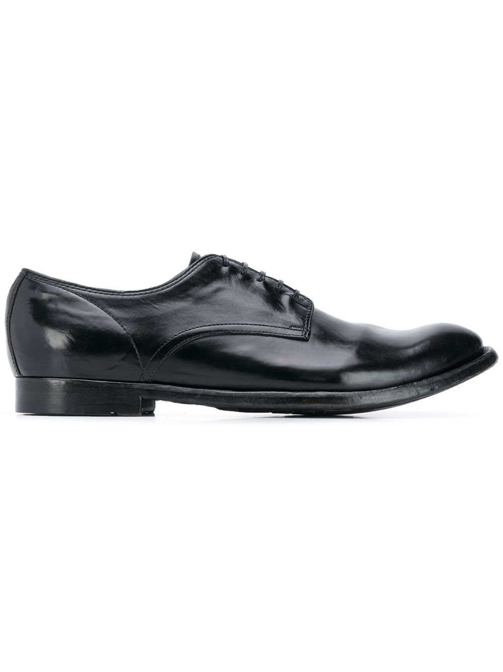 Officine Creative Worn Out Effect Derby Shoes In Black | ModeSens