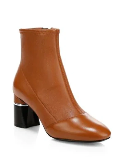 Shop 3.1 Phillip Lim Drum Leather Ankle Boots In Cognac