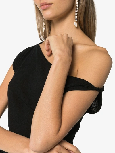 Shop Jacquemus Off-the-shoulder Jersey Top In Black