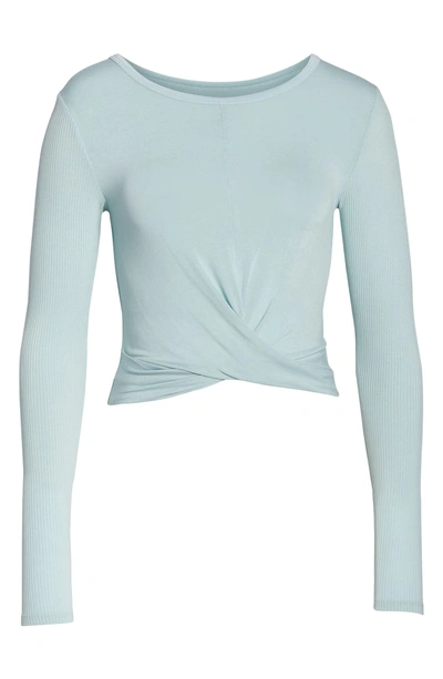 Shop Alo Yoga Cover Wrapped Tee In Cloud