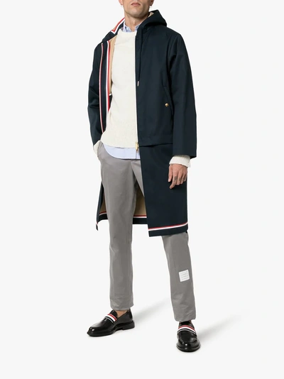 Shop Thom Browne Parka Mit Abnehmbarem Unterteil In Blue