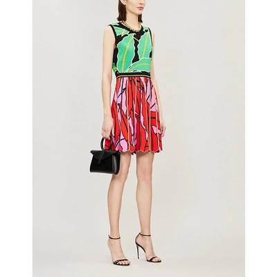 Shop Diane Von Furstenberg Parker Knit Dress In Vetiver Multi