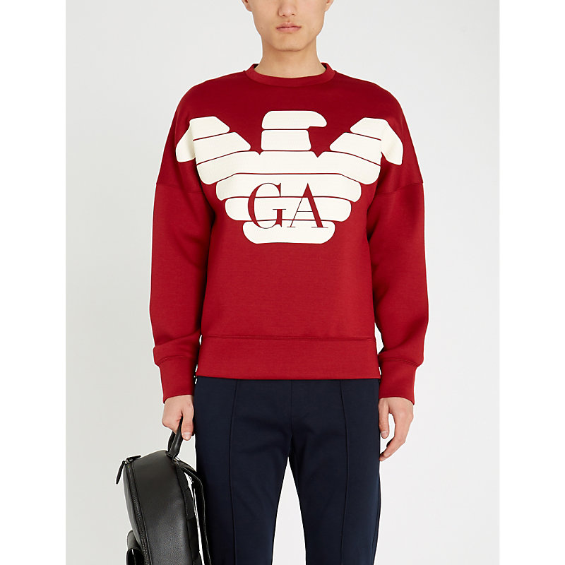 armani red sweatshirt