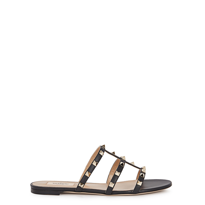 rockstud caged slide sandal