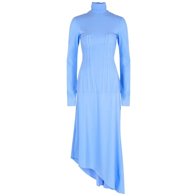 Shop Ellery Dumont Blue Roll-neck Midi Dress