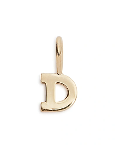 Shop Zoë Chicco 14k Yellow Gold Initial Charm In D/gold