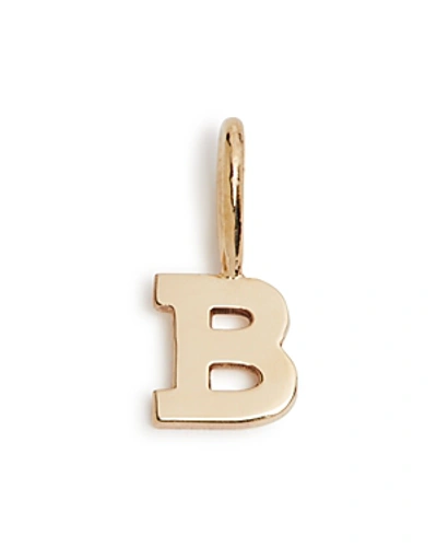 Shop Zoë Chicco 14k Yellow Gold Initial Charm In B/gold